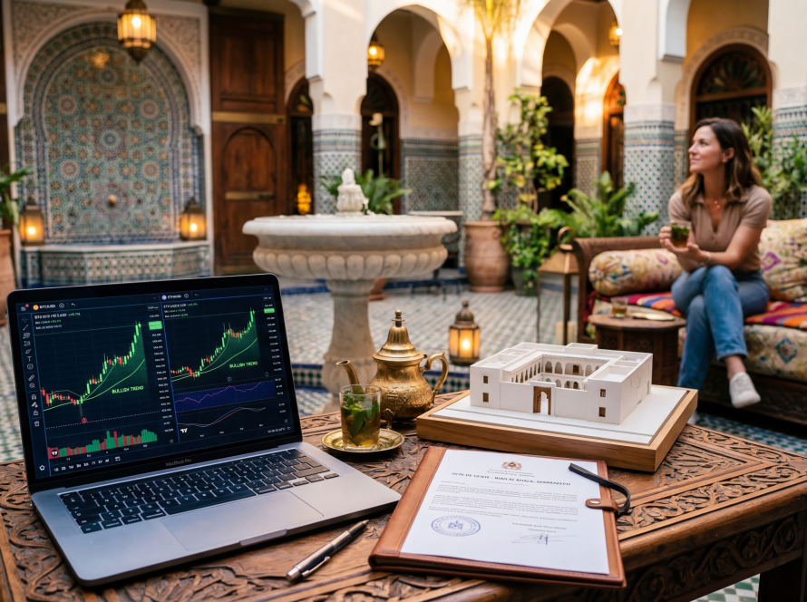 Investir crypto immobilier Maroc